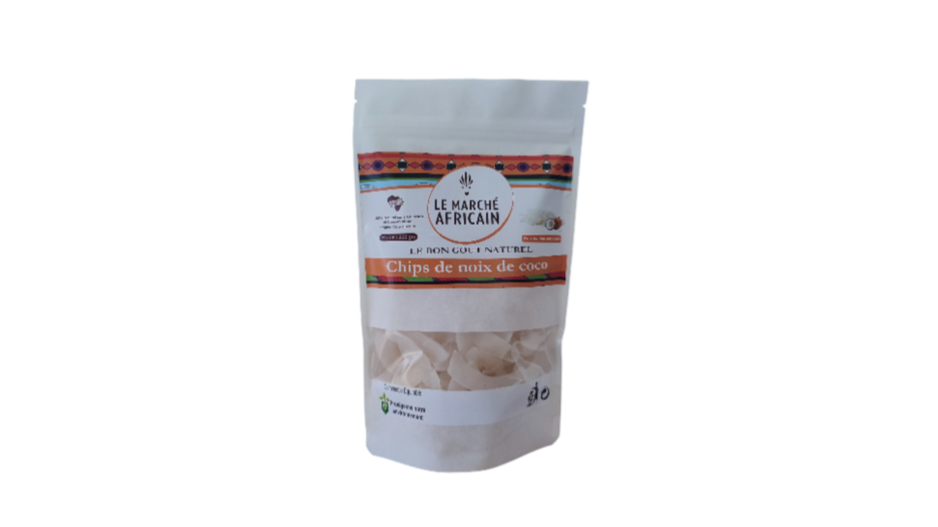 Chips de noix de coco - Le marché africain - 150gr