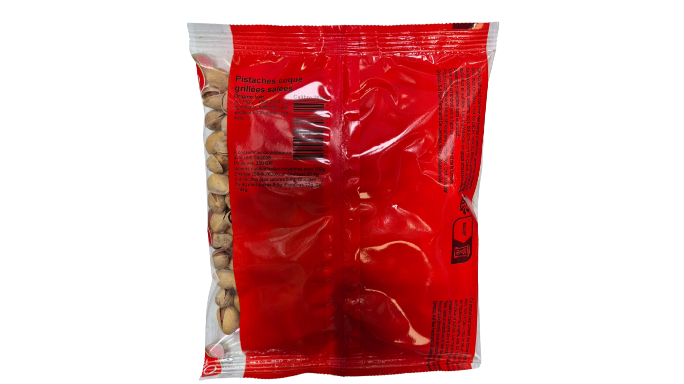 Pistaches coque grillées, 250