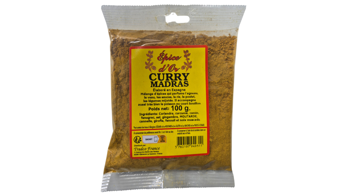 Curry madras, épice d'or 100g