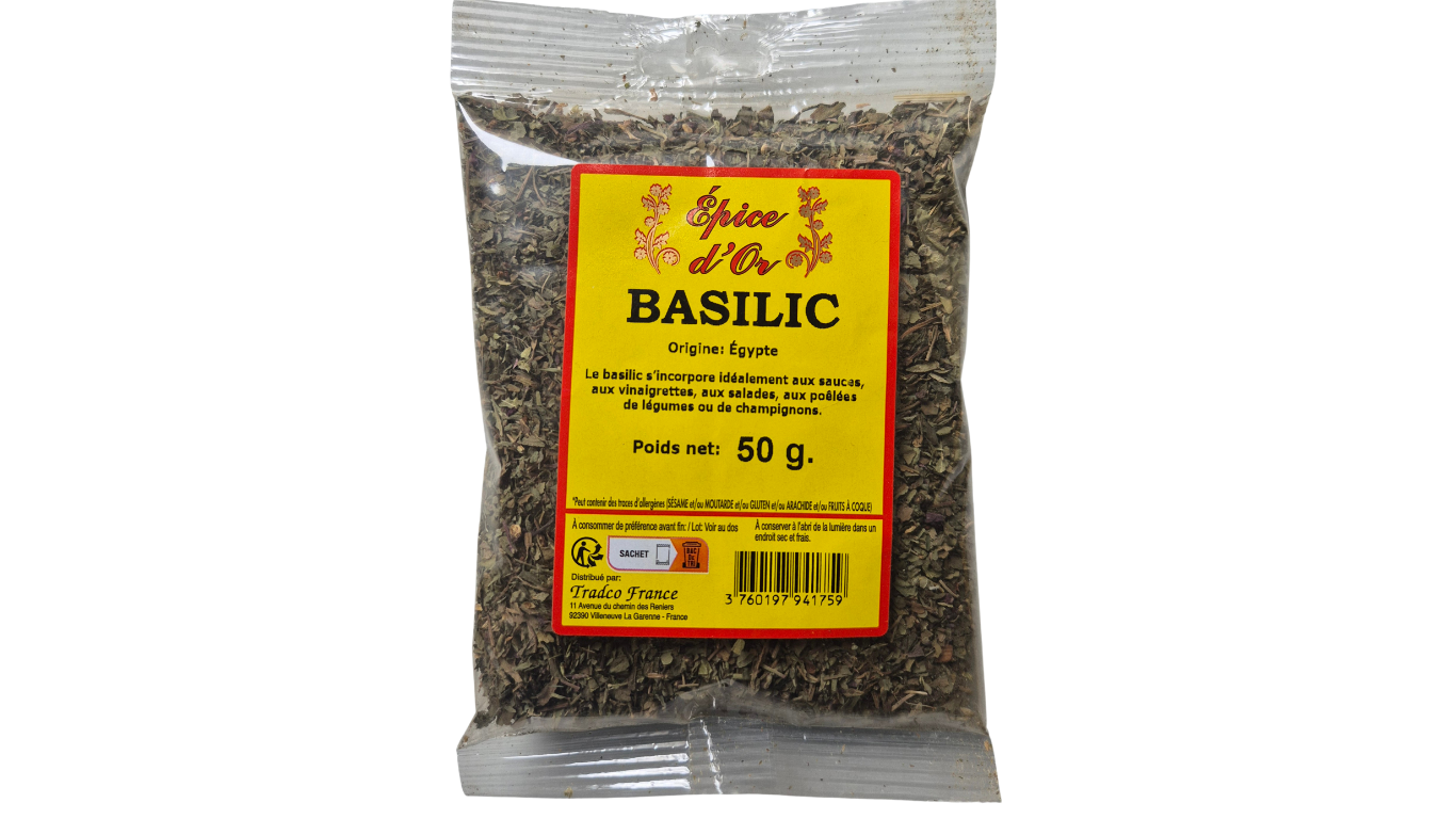 Basilic feuilles, épice d'or 50g
